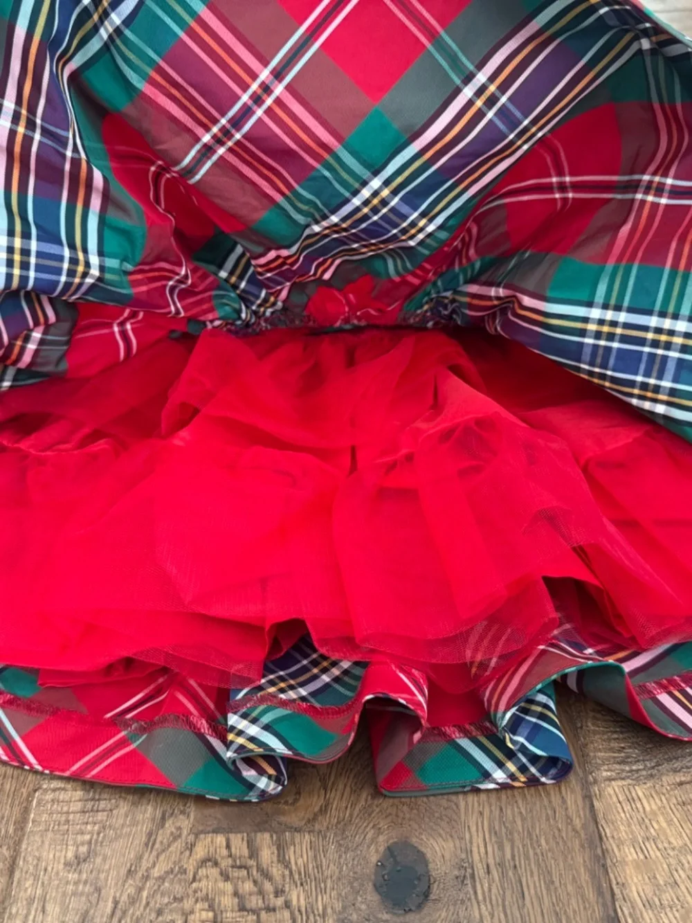 Janie & Jack Bradbury Red The Tartan Plaid Dress Holiday Christmas 6 12 Months